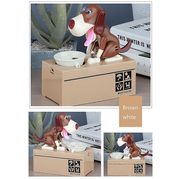 Puppy Piggy Bank Elektronisk animerad valp ätande mynt