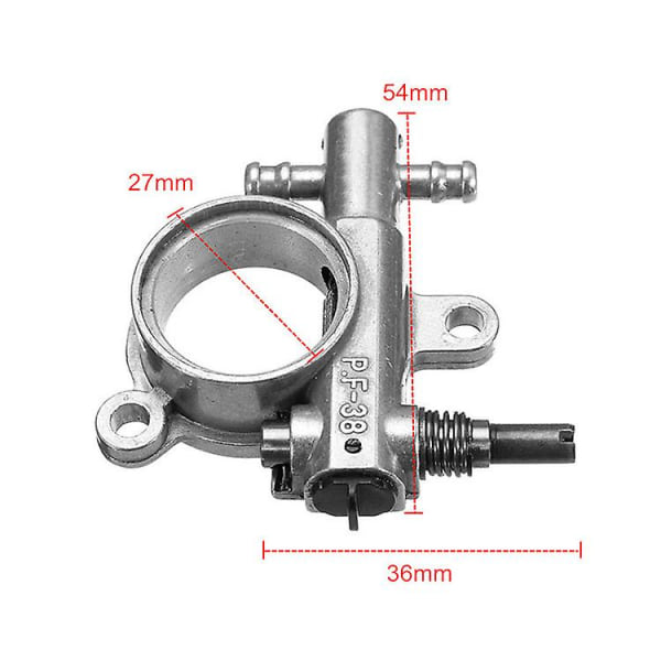 Motorsåg Oljepump Aluminiumlegering + Plast 2500/3800 Tillbehör för 25cc/38cc Oljepump Snäckväxel