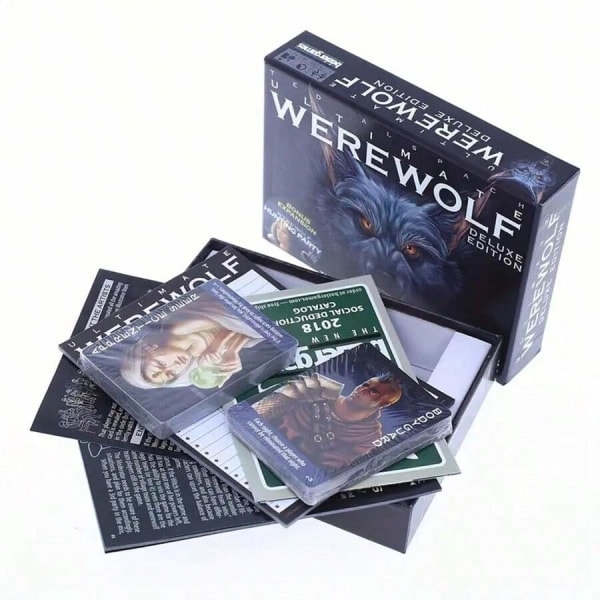 Varulv brädspel, rollspel partyspel, multiplayer kortsp werewolf head