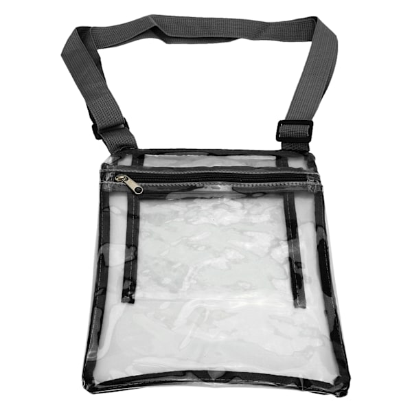 Transparent Taske PVC Vandtæt Transparent Pung Bærbar Klar Taske til Rejser Musikfestival Sort