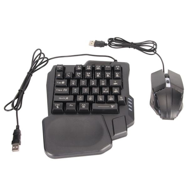 Halv Hånds Gaming Tastatur og Mus Combo Kablet Gaming Mus Konverter for Android for Harmony for IOS 10.0‑13.3