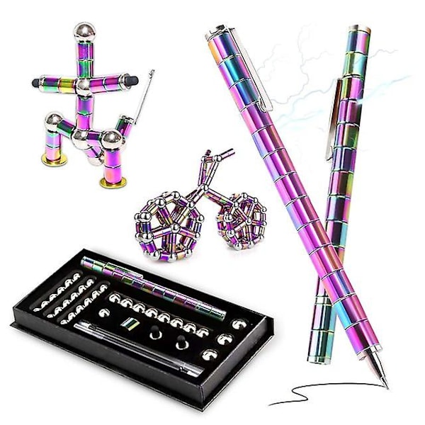 Magneettinen napa Fidget Penna Metall Magnet Leksak Anti-stress lahja