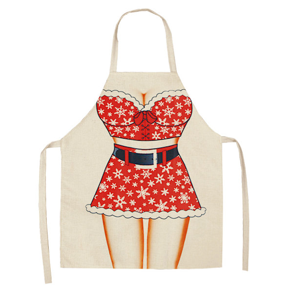 Juleforkle Santa Juletre Forkle for kvinner 6 child-47x38cm