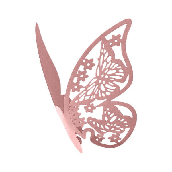 60 stk Butterfly vinglasskort for bryllup vinglass dekor White 60PCS