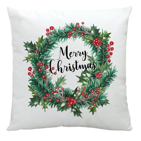 Sett med 4 jule-supermyke putetrekk i samme Xmas Wi 45x45cm