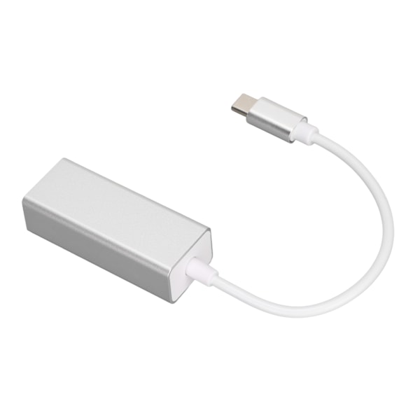 Ethernet-adapter USB C til RJ45 Ethernet Sølv Stabil Overføring Konverter for MacBook Pro for Galaxy S9/S8/Note 9 1000 MB