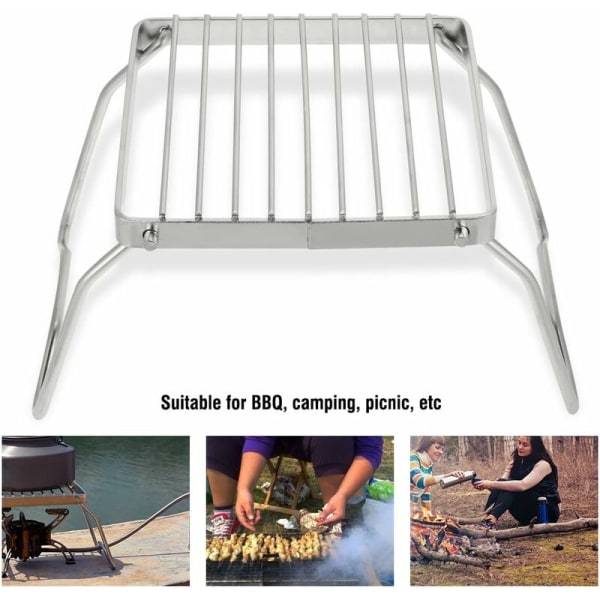 Foldbar BBQ-grill i rustfrit stål Bærbar letvægts C