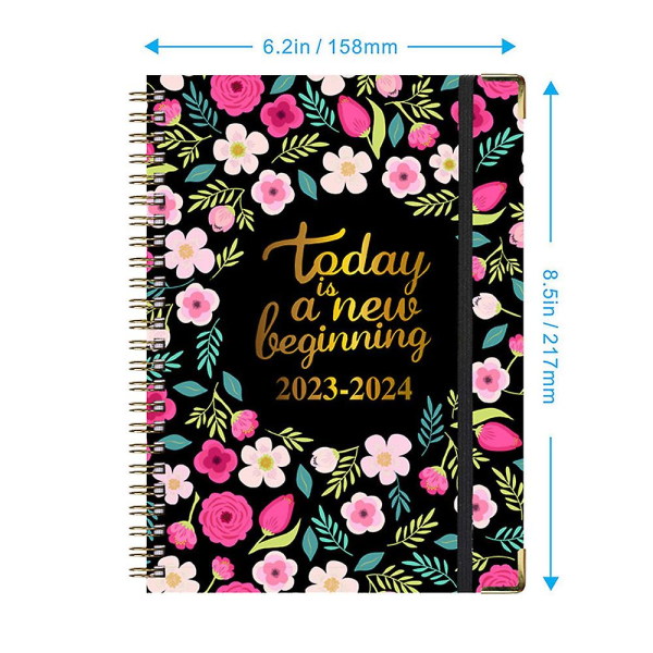 1 st Notebook Notepad A5 Coil Planerar denna Work Motion Punch Schemabok style3