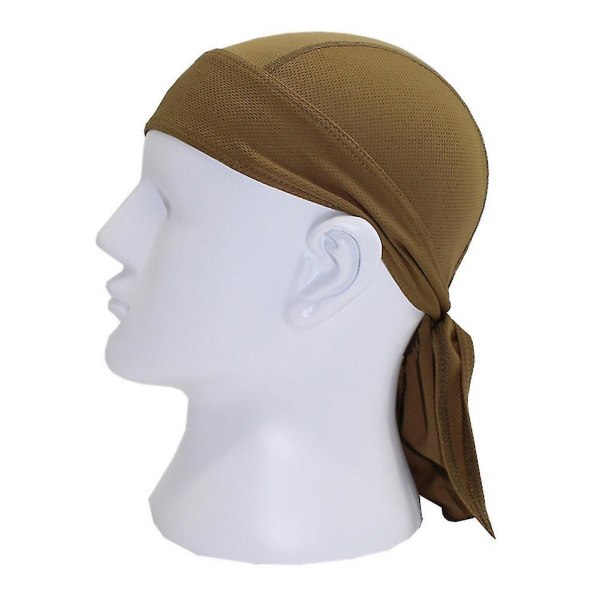 Brun Enfärgad Andas Motorcykel Huvudduk Bandana Cap 2st