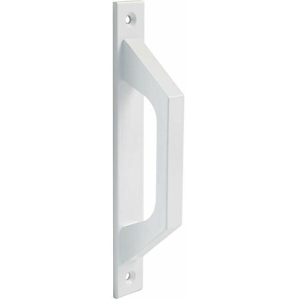 Amig - Rakt handtag i vit aluminium för skjut- eller vikdörrar för fotgängare - 198 x 25 x 40 mm | Funktionellt och bekvämt handtag