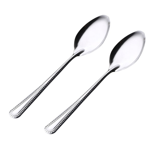 Sarja 100 ruokalusikkaa (16 cm), hopeaa ruostumatonta terästä