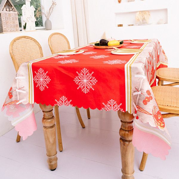 Juleduker, juledekorasjonsbord, avtørkbar style 2