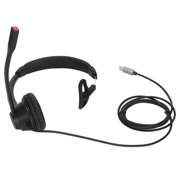 Telefon Headset Monaural Kundeservice Hovedtelefoner med Mikrofon til Call Center Telemarketing