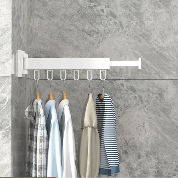 Foldbar Tøjstativ Foldbar Tøjstang SORT 2 STÆNGER Black 2 Rod
