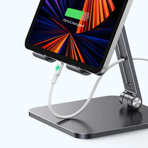 Säädettävä tablet-teline iPadille, alumiininen tablet-teline pöydälle