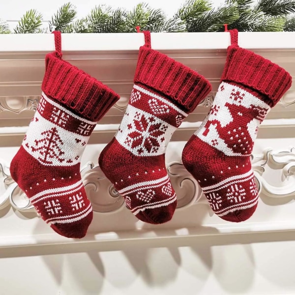 3 stk juletræ Snowflake Candy Gavepose Sokker
