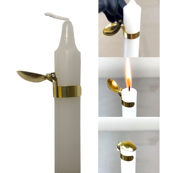 10-pack automatisk ljussläckare Ljussläckare Metallhölje Case Ljussläckare Timer (guld)