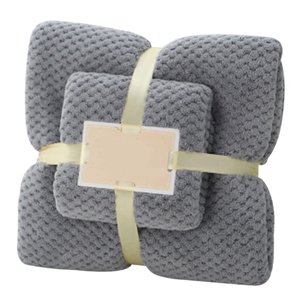 Bomull handduk set bad och handdukar Dark gray
