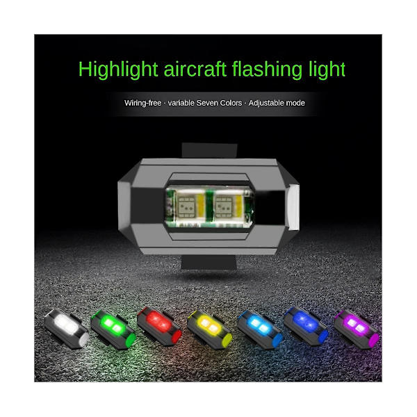 4 stk 7 farver Drone Strobe lys USB Led Anti-kollisions Cykel Hale Drone Nightfly Mini Signal Flas