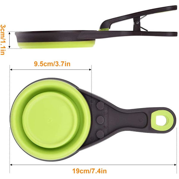 Stykke Pet Food Scoop Måleske, Silikon Måle Pet Food