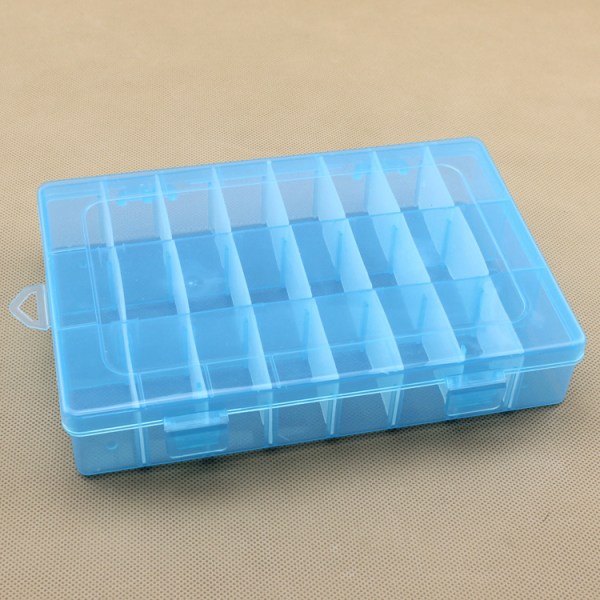2 kpl läpinäkyvää muovia kirjontalangalla säilytyslaatikon järjestäjä Ompelutyökalut Blue