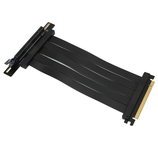 PCIE 4.0 X16 Riser Kabel Grafikkort Forlængerkabel 90 Grader Høj Hastighed GPU Adapter Kabel Sort