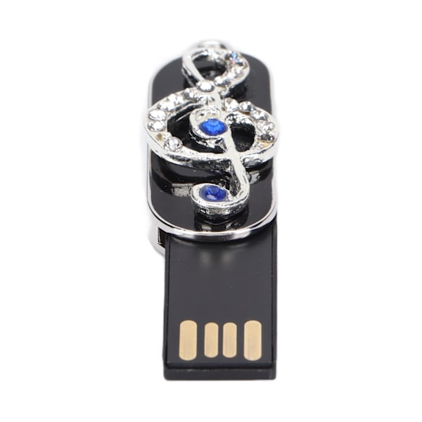 U Disk Holdbar Hurtig Overførsel Krystal Musikalsk Node Halskæde Memory Stick Mobil Lager Overførsel 16GB