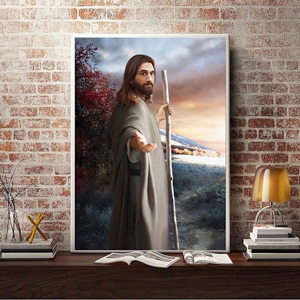 30x40cm/12x16in DIY-maling etter tall Jesus Painting Canvas PaiA