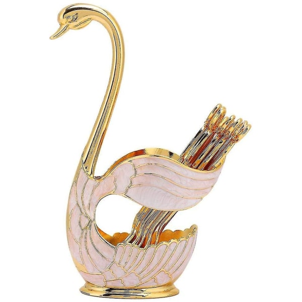 Sæt europæisk kaffeske Elegant Swan Frugt skeholder Dekorativt service
