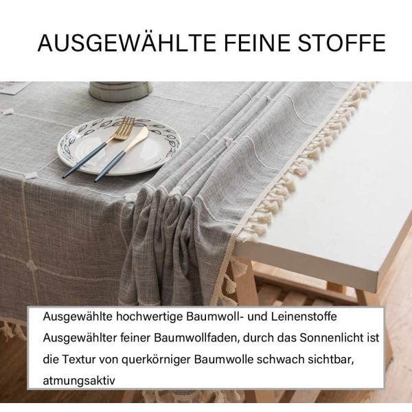 Modern minimalistisk randig duk, tofsduk, bomull