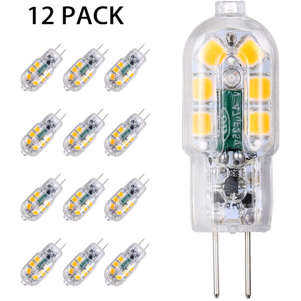 G4 LED-lamput 12 kpl, lämmin valkoinen
