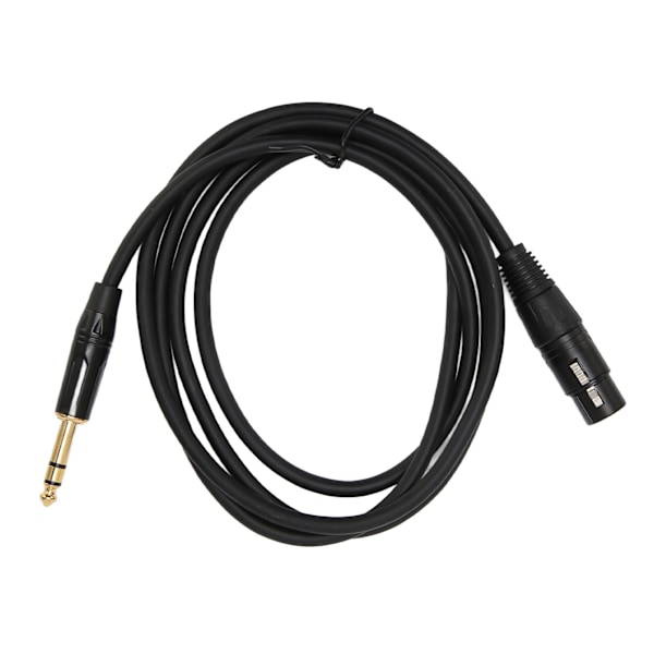 XLR Hunn til 1/4 TRS Kabel Kraftig XLR 3-Pin Hunn til 1/4 Tomme 6.35mm TRS Stereo Plugg Balansert Sammenkoblingskabel 1.8m/5.9ft