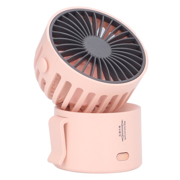 Halsvifte 3.5W 3 Moduser 45 Grader Opp og Ned USB-Lading Håndfri Bærbar Halsvifte for Hjemmekontor Reise Rosa