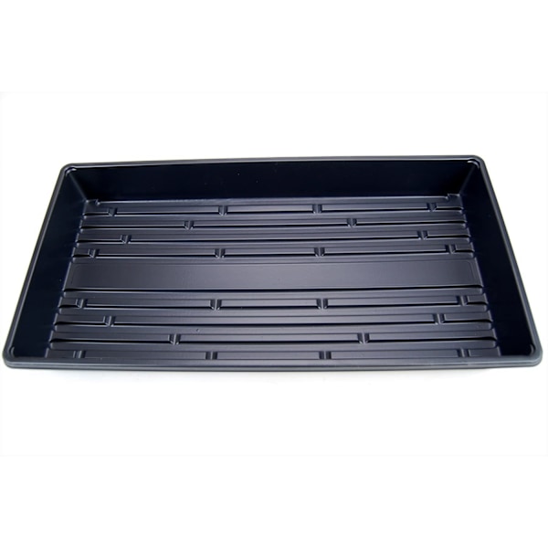 Sett med 5 slitesterke svarte plantebrett i plast (uten dreneringshull) 54cm x 28cm - Blomster, planter