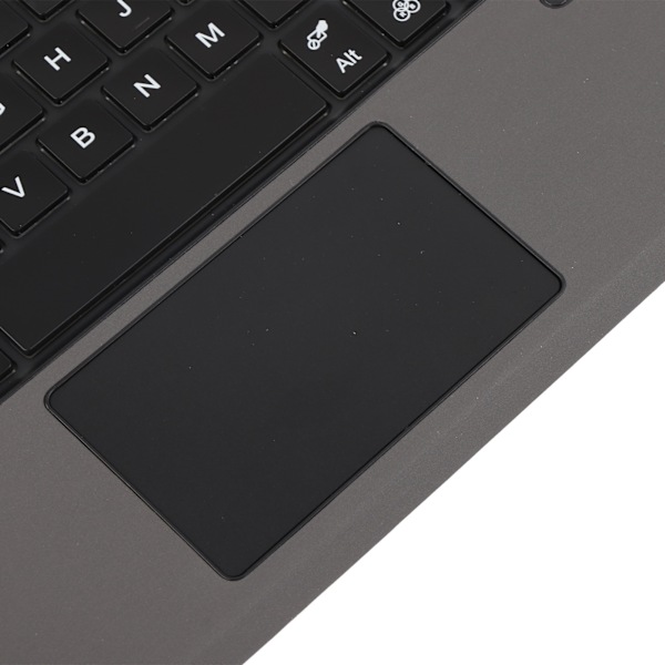 Trådlöst tangentbord BT5.0 Ultra Slim Touchpad PU Läder Enkel Kontroll Snabb Respons Tablet Tangentbord för Go 1 2 3 Med Färgglad Bakgrundsbelysning (450mAh Batteri)