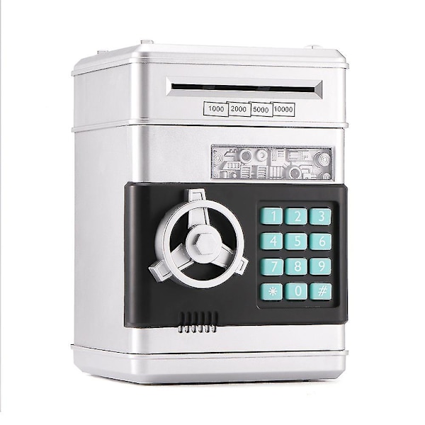 Spargris Bankautomat Passord Pengboks Automatisk Elektronisk Spargris Myntsparbank Bankboks Innskuddsseddel Black