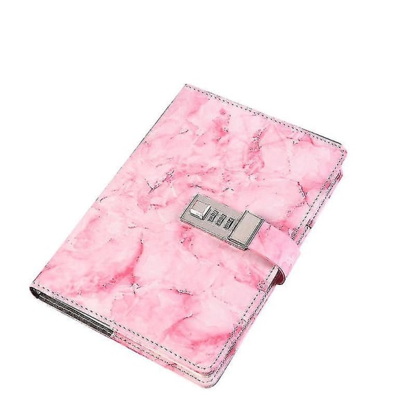 Marmordagbok med lås för flickor och kvinnor,hemlig dagbok med lås och söta anteckningsböcker för tonårsflicka