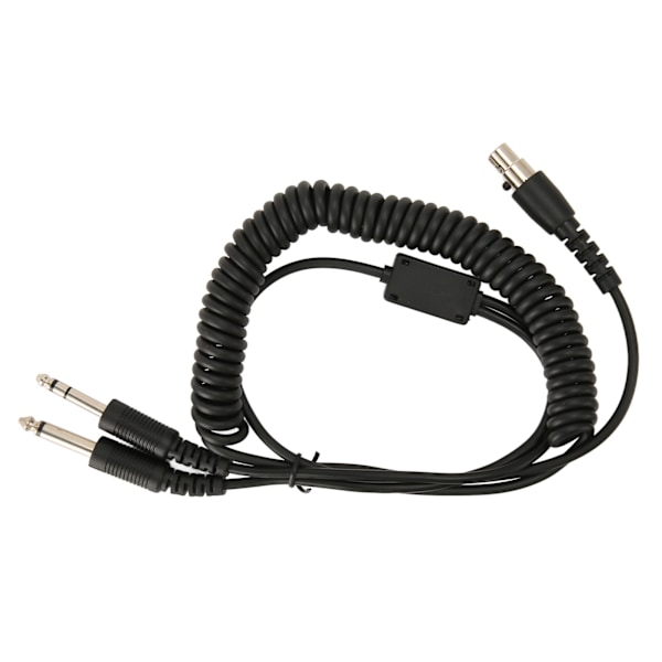 Mini XLR 5 Pin Plugg til GA Dobbel Plugg Headset Adapterkabel for David Clark Avcomm ASA for Dobbel GA PJ055 PJ068 Jack