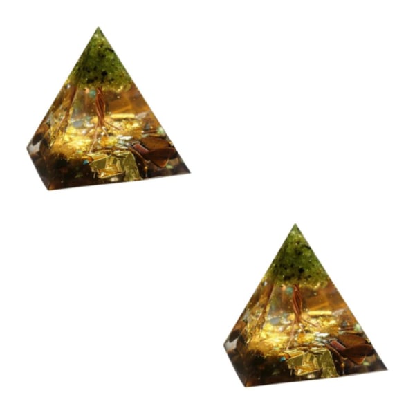 1/2/3 Orgone Pyramid Crystal Tree of Life Positiv energi 5cm 2Set