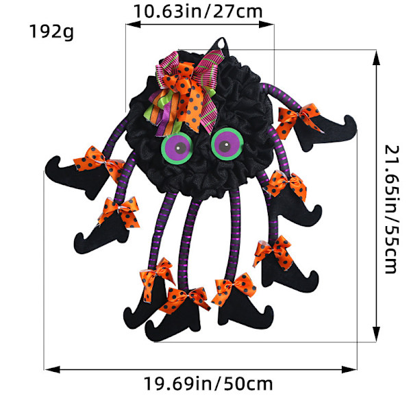Halloween Moon Cat Garland Door Pendant Festival Kuolleet oksat Kasvit New Moon Halloween Decoration Eight Legged Freaks