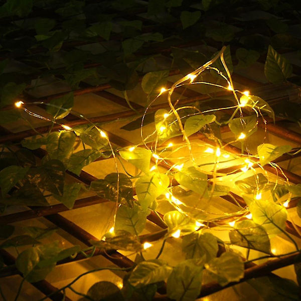 1m 10 stk LED Vanntett Dekorasjonslys Julelys Xmas Utekjole Gratis Frakt