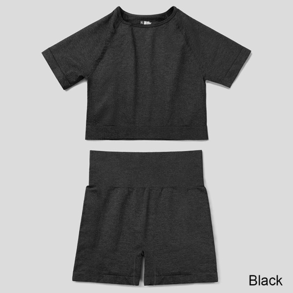 Naisten Kuntosali Fitness Jooga Vaatteet Urheiluvaatteet Harjoittelu Treeni Leggingsit & Top Naiset black5 black5 L