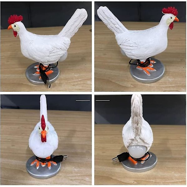 3D kylling egg lampe hane bordlampe