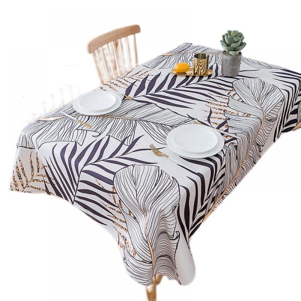 Bordsduk, rektangulär fläckbeständig printed polyester, tvättbar bordsduk Buffébord Semestermiddag inomhus utomhus picknick (55 tum)