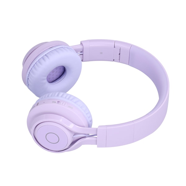 BT06C Lasten Bluetooth-kuulokkeet LED-valo Stereo Taitettavat Kuulonsuojaavat Lasten Langattomat Kuulokkeet Violetti
