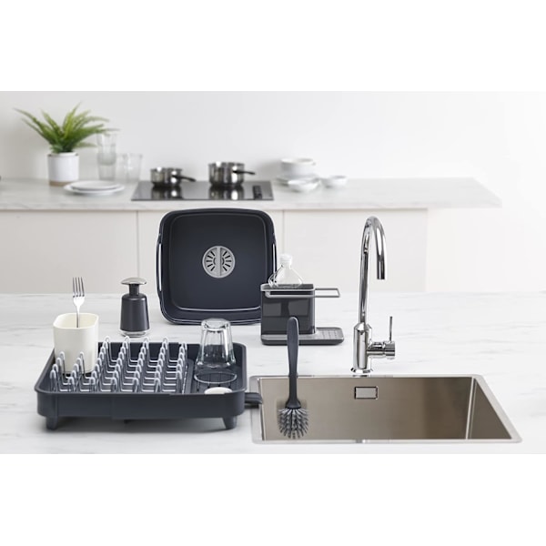 Plast Caddy - Oppvaskbenk Oppbevaring/ Organizer med integrert avløpsbeholder, H