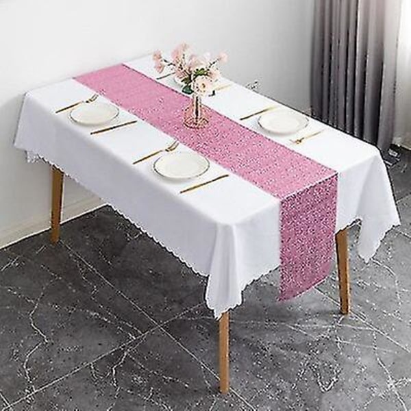 Ny paljett Modern bordslöpare för bröllopsdekoration paljett jul födelsedag baby shower party hem te cover pink 30X140cm