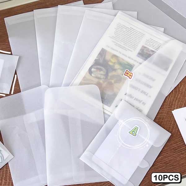 10st halvtransparenta kuvert för förvaringsväska för DIY-fotokort 2