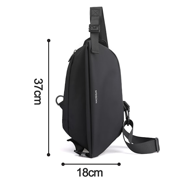 Musta Sling-laukku Naisille Miehille Vedenkestävä Reppu Matkoille black