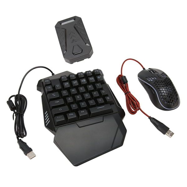 Tastatur- og muskonvertersett, kablet RGB halvspilltastatur med kablet muskonverteradapter for Android for Harmony